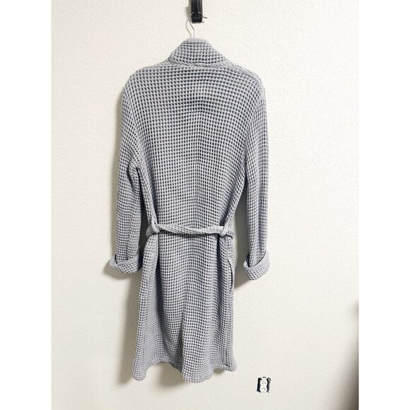 Brooklinen Dreamweave Waffle Robe Tie Waist Turkish Cotton Graphite Gray XS/S - Picture 3 of 5